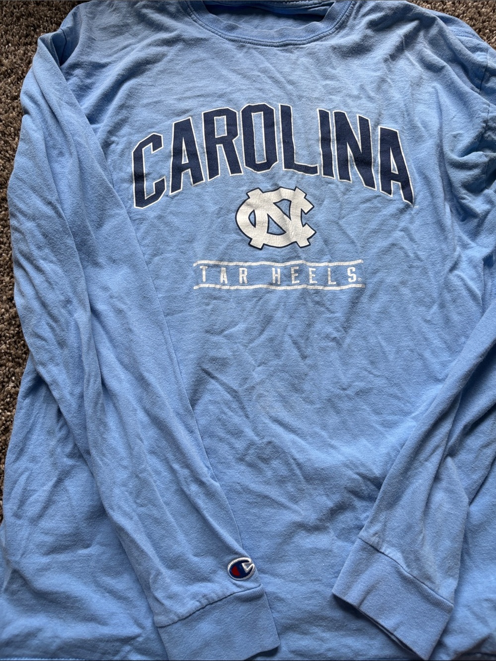 Champion Carolina Tar Heels Long Sleeve Tee - Light Blue